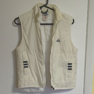 ADIDAS Puffy Vest Off White And Black. Women's US Size M